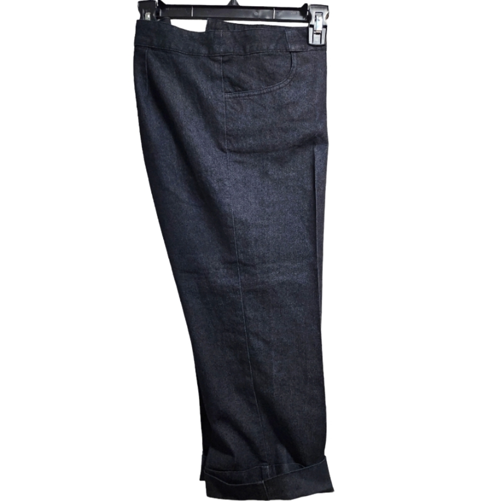 NWT Pierre Cardin Women's Jeans Capris Size 10 Navy - Picture 2 of 4